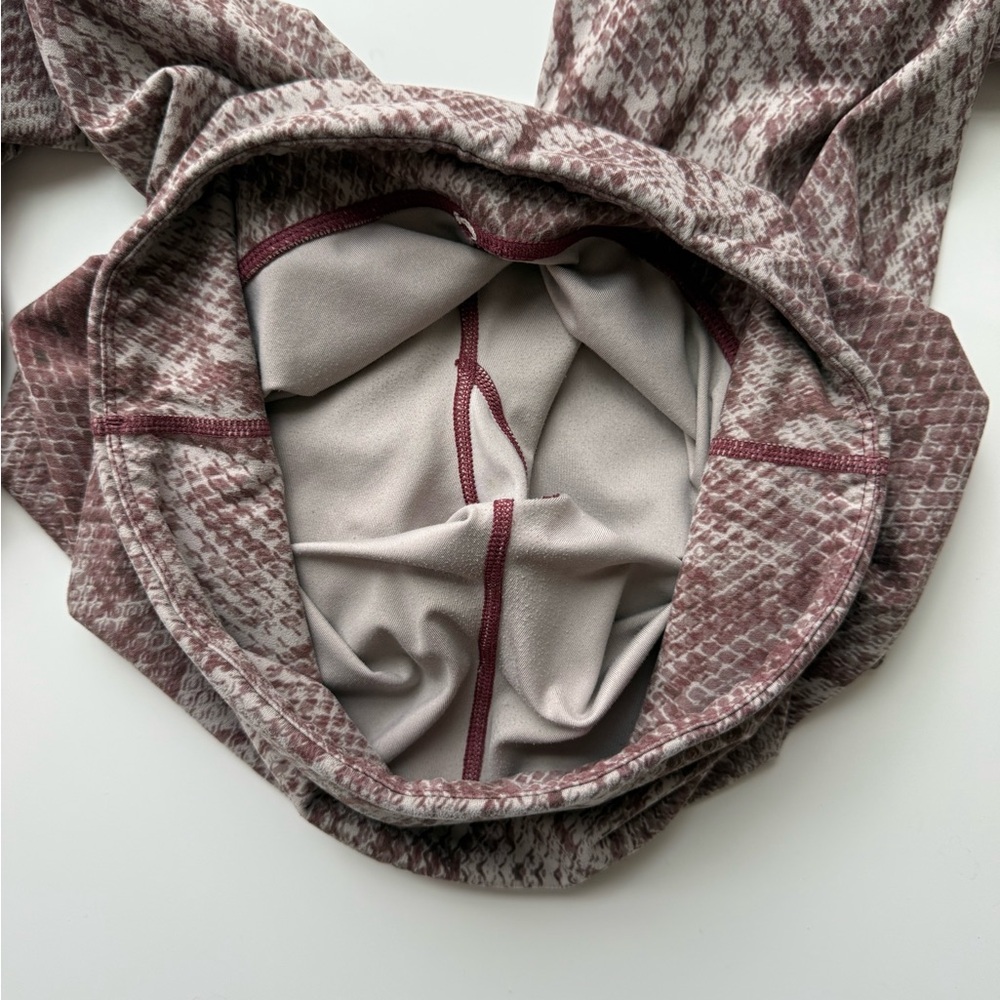 Varley Maroon Red Cream Snake Python Let's Go Hig… - image 7